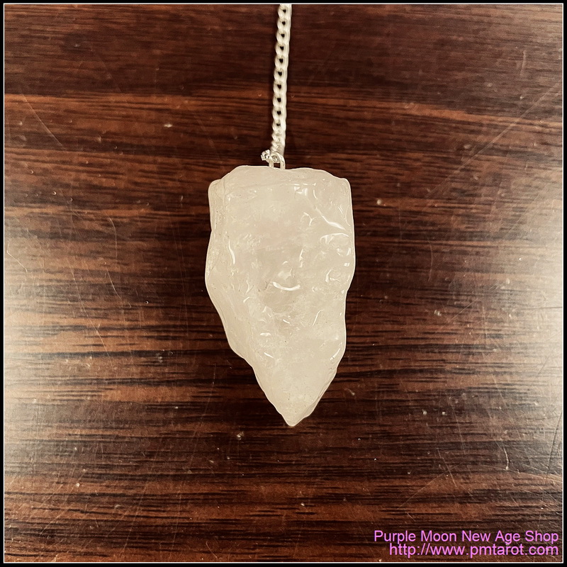 Raw Rose Quartz Pendulum