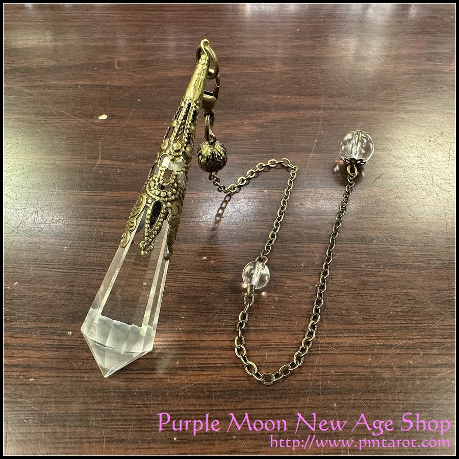 Boho Style Point Pendulum - Clear Quartz