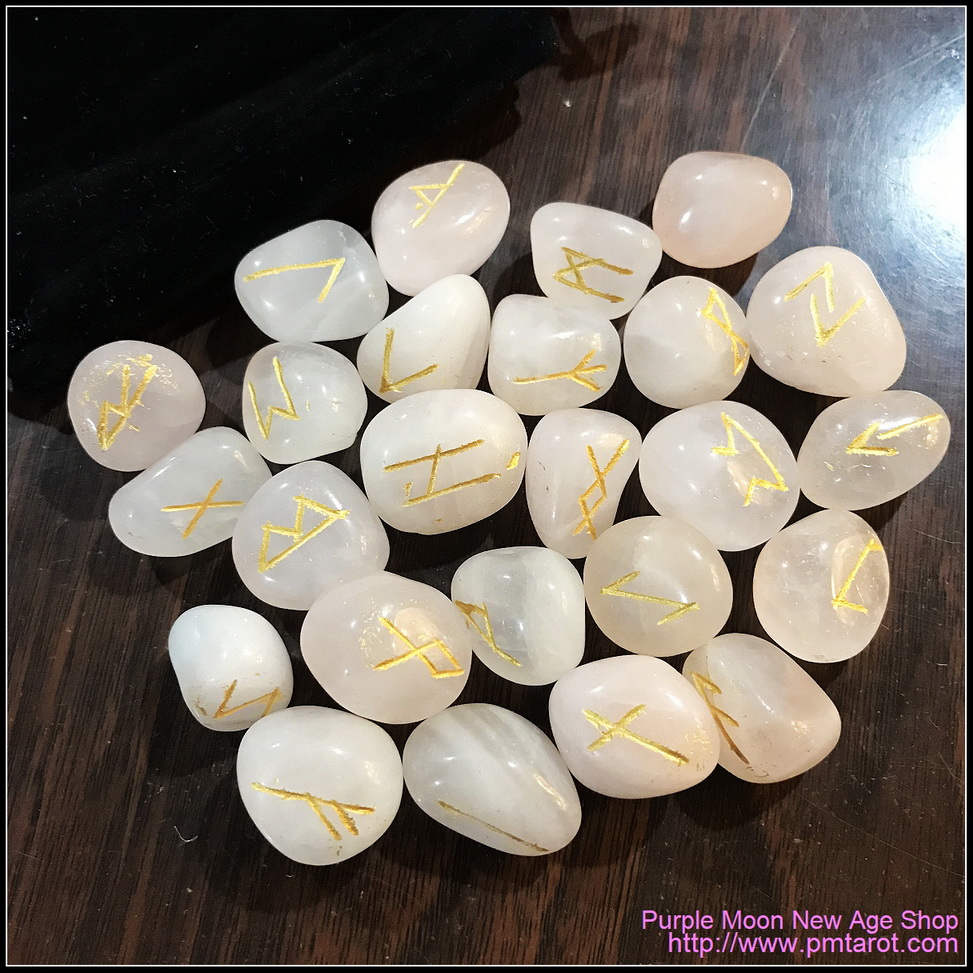 Elder Futhark Runes - Rose Quartz