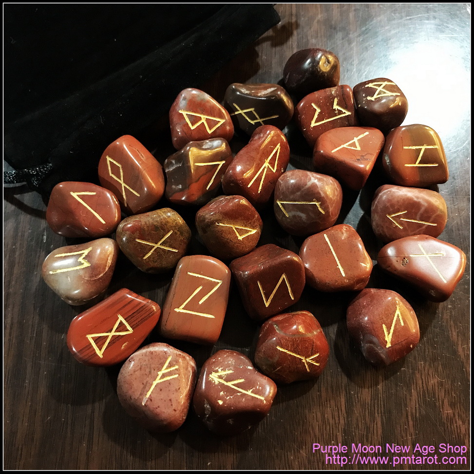 Elder Futhark Runes - Red Jasper