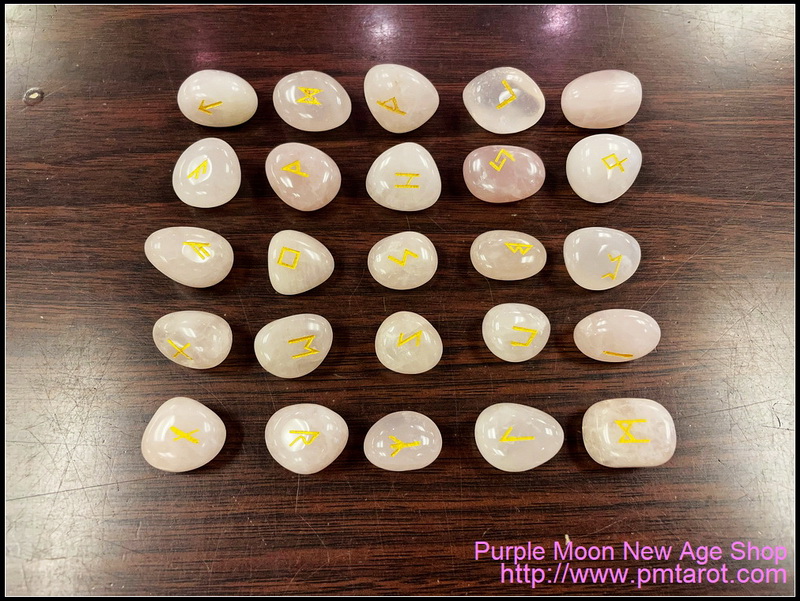 Elder Futhark Runes - Rose Quartz