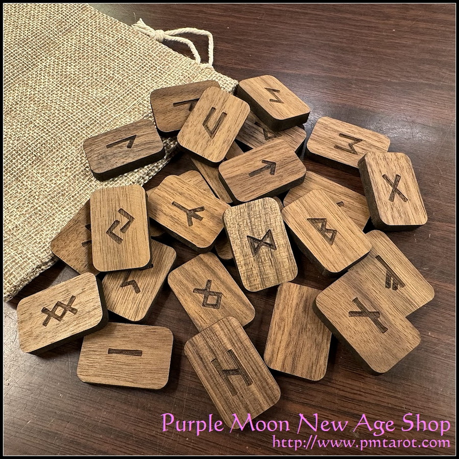 Walnut Wood Runes 