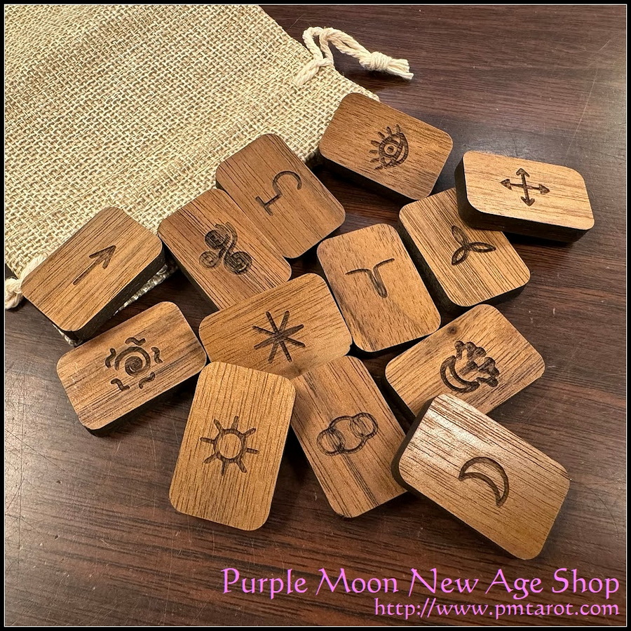 Walnut Wood Witches 13 Runes