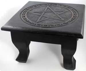 Square Pentagram Altar Table Large