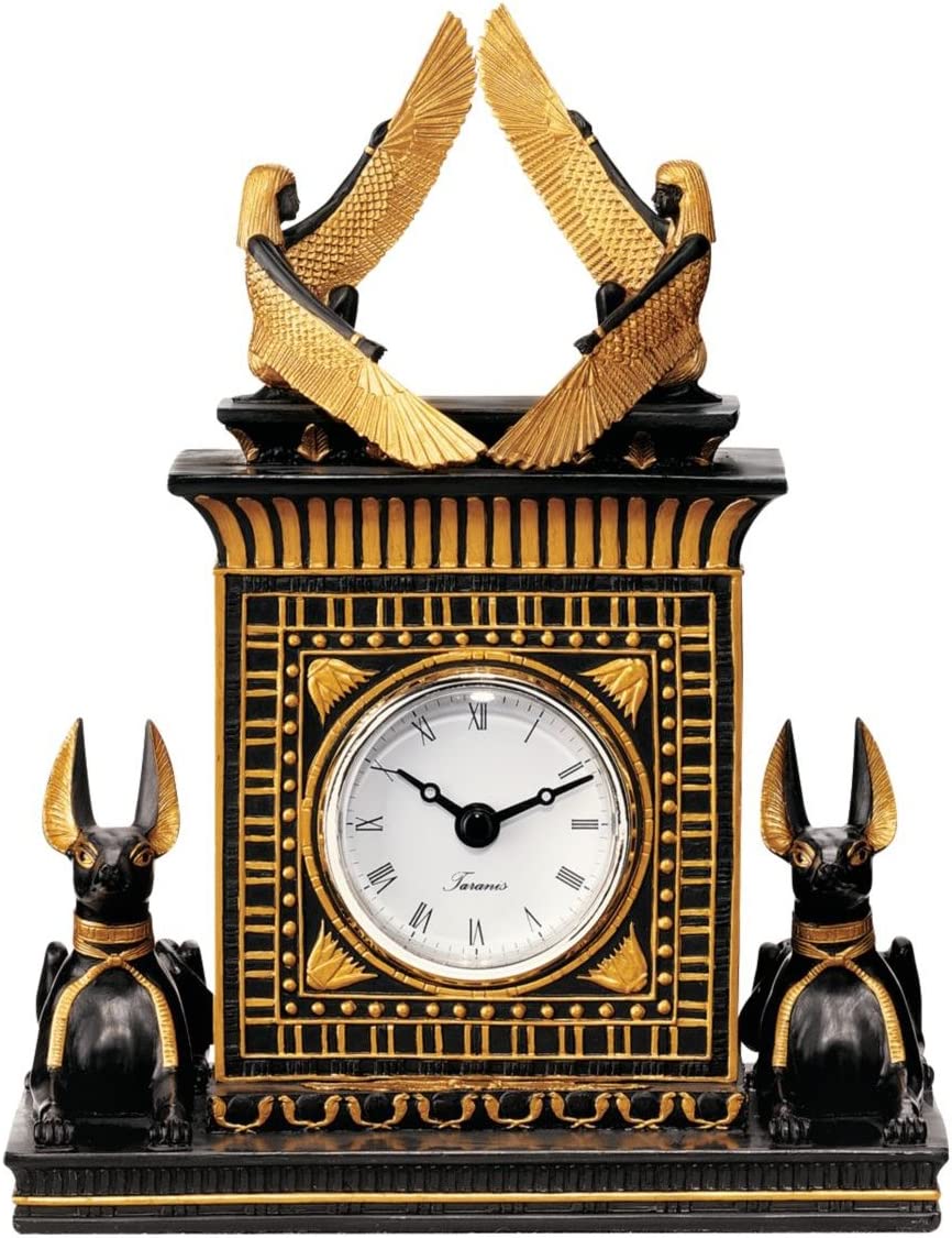 Temple of Anubis Egyptian Clock Statue