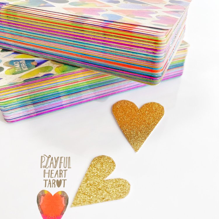 Rainbow Edged Playful Heart Tarot - 2nd Edition OOAK