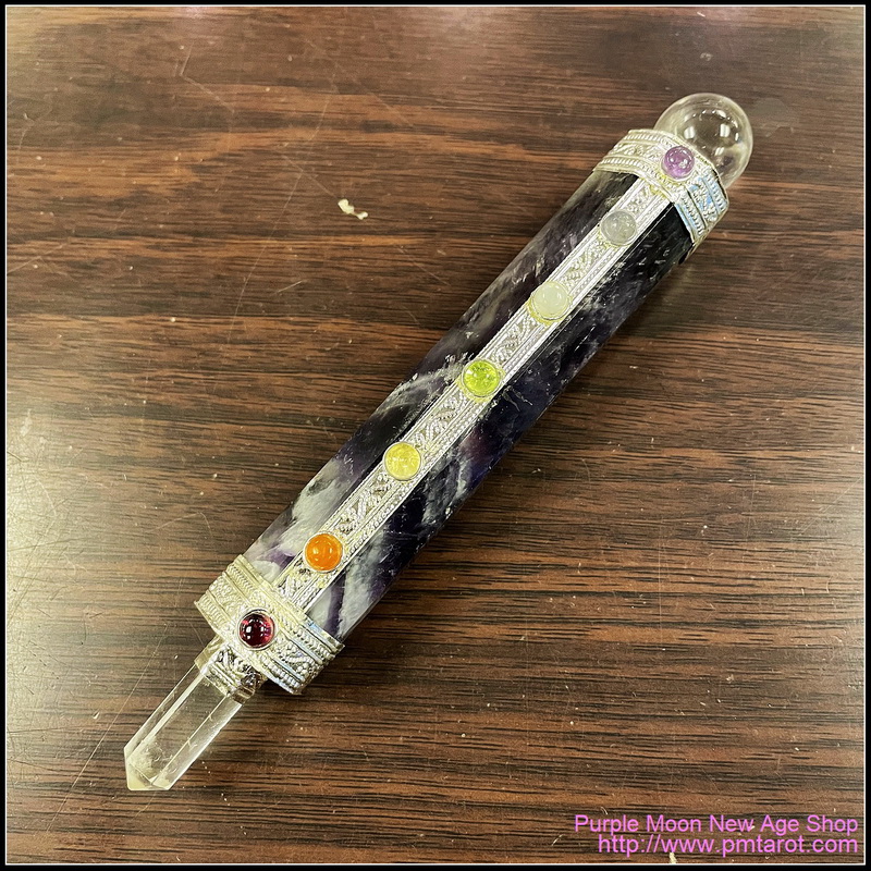 7 Chakra Amethyst Wand