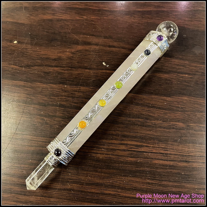 7 Chakra Rose Quartz Wand