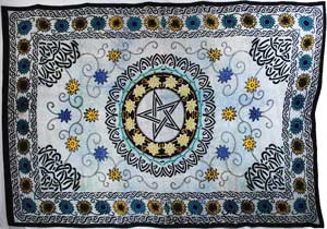 Flower Pentagram Tapestry (72x108)